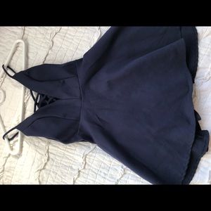 Beautiful petite navy blue dress.